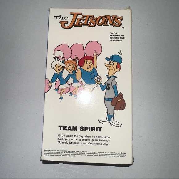 Vtg 1989 VHS The Jetsons Team Spirit - Picture 4 of 4